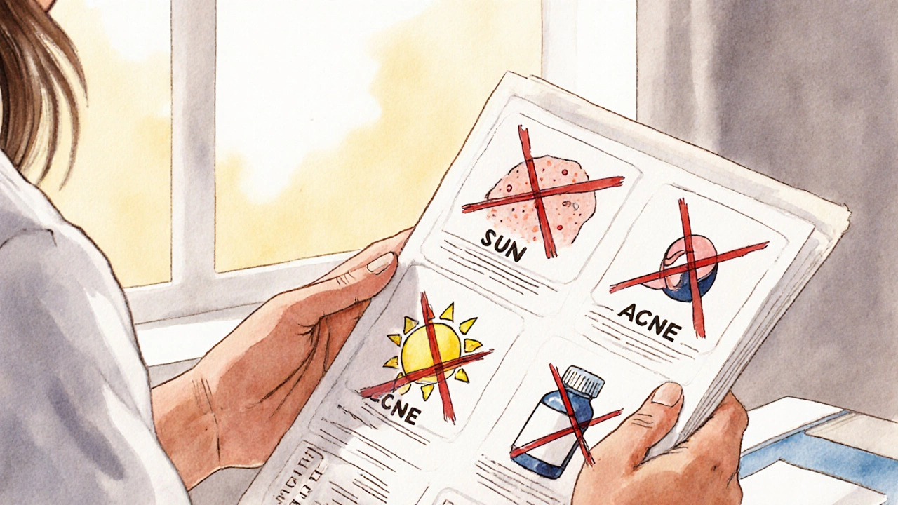 Дерматолог объясняет пациентке противопоказания к лазеру, показывая медицинскую карту