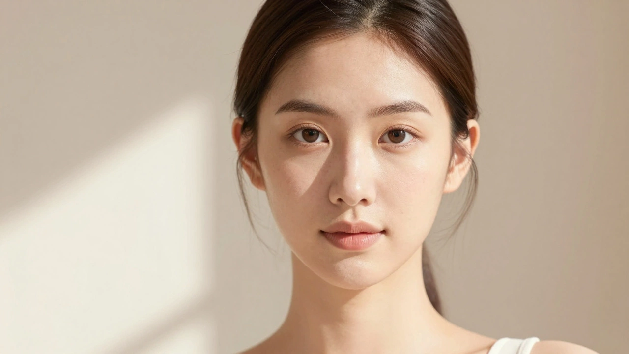 Портрет женщины со здоровой сияющей кожей после косметологической процедуры